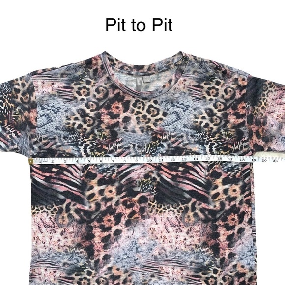 ASOS Y2K 90’s Funky Wild Lace Animal Print Leopard Zebra T-Shirt size 4 - Picture 11 of 15